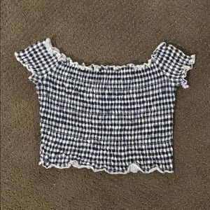 Forever 21 off the shoulder crop top.